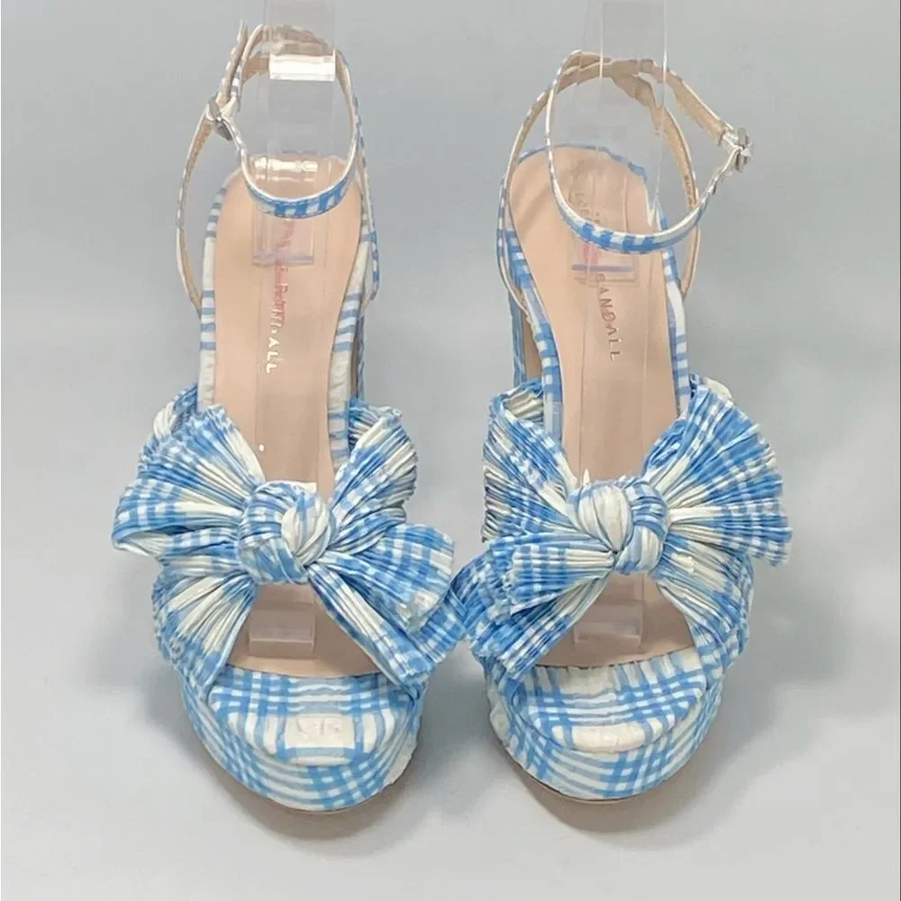Loeffler Randall Natalia Knotted Platform Sandals size 8.5
